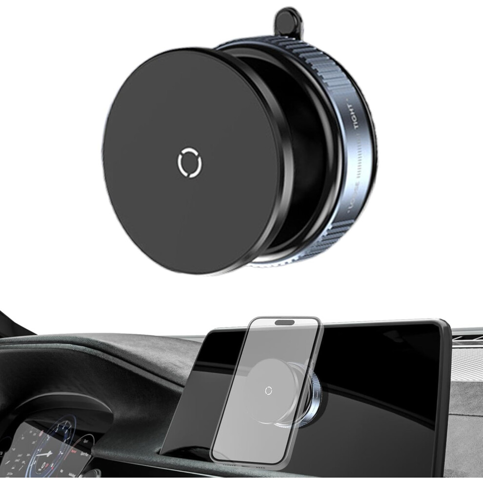 (Black) Magnet Car Phone Holder | Magnetic Phone Holder Dashboard Mount Suction Cup | Car Phone Mount Accessories, Rotatable Strong Phone Cradle For D Black 9421911700963