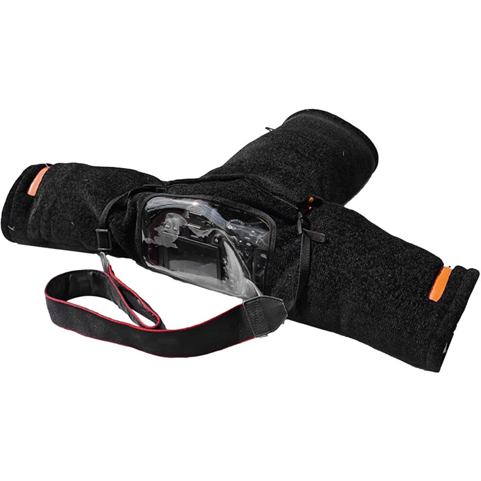 Camera Winter Cover - Heating Camera Warm Coat Cover,Electric Cameras Lenses Warm Wrap, Cold-Proof Cold Weather Camera Sleeve With 3 Heat Modes For