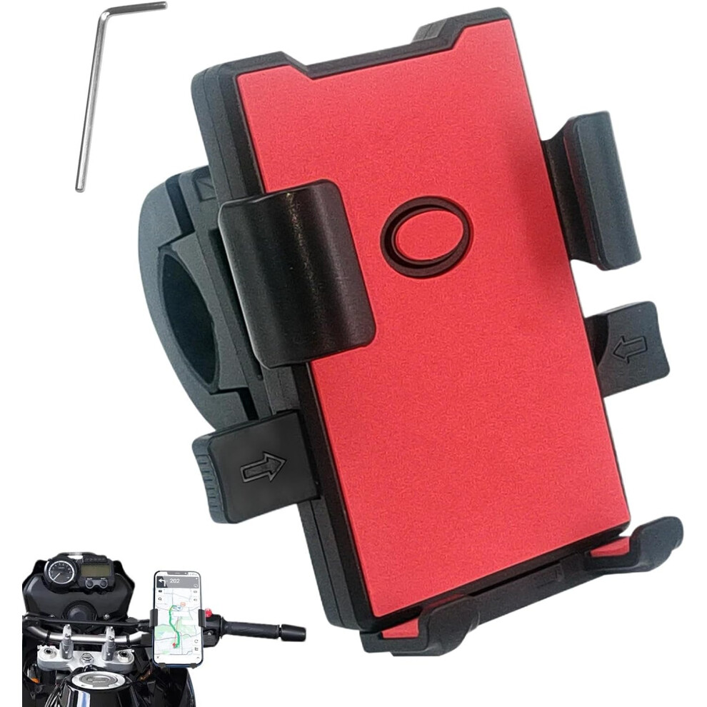 (red) Mobile Phone Holder, Motorcycle Mobile Phone Holder, Mobile Phone Holder - Motorcycle Mobile Phone Holder for Handlebars/Rear View