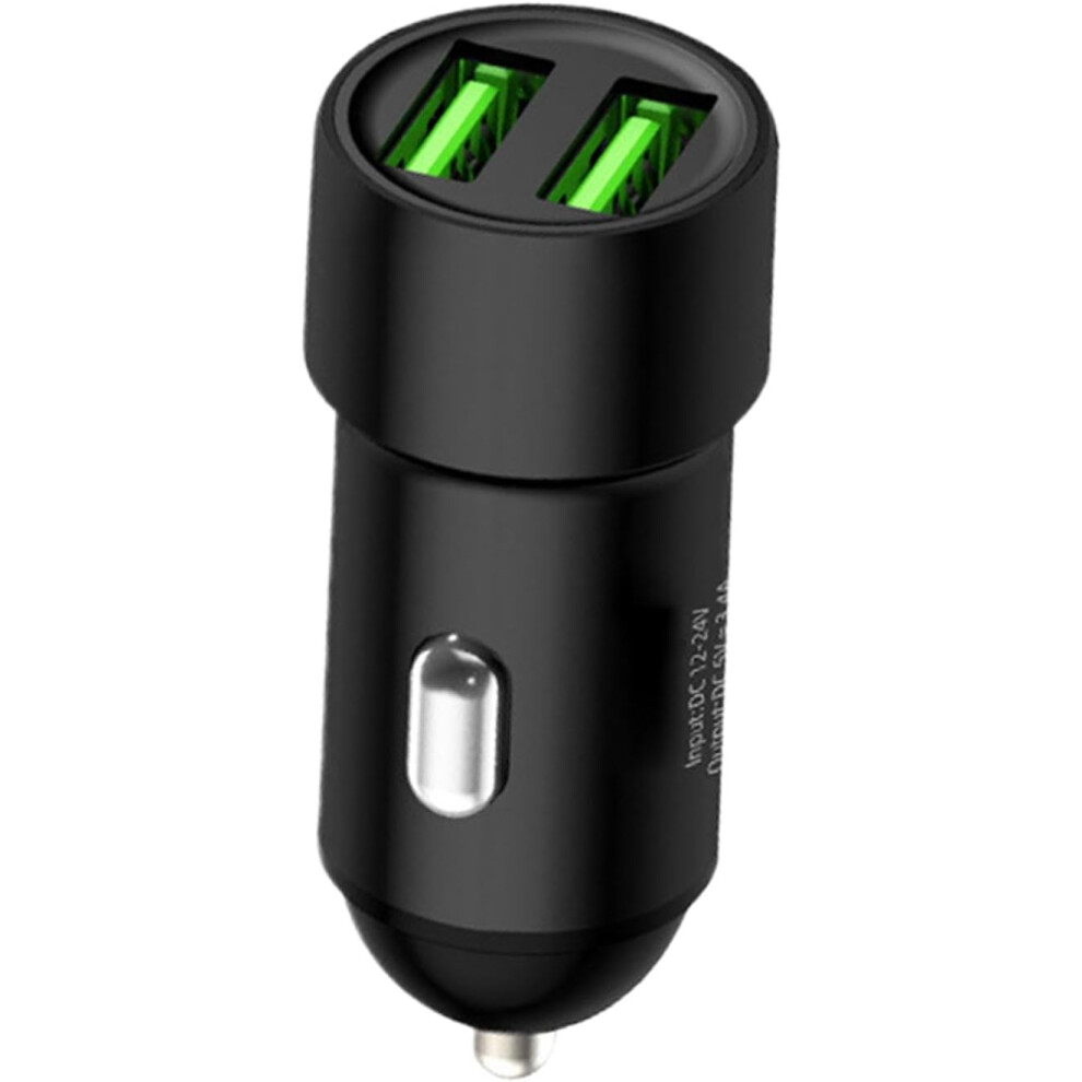 (Black) Fast Charging Adapter For Car, 3.4A Fast Charging Car Charger Adapter, Auto Charger Adapter, Safe Auto Charger For Travel Business Trip Commut Black