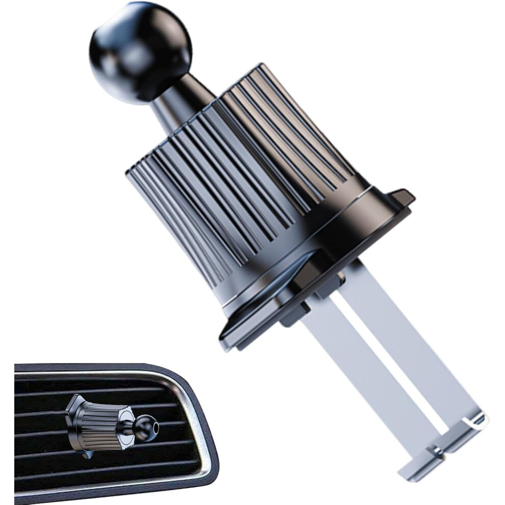 Car Vent Clip, Phone Holder Car Clip Bracket with Ball Extension, Double Hook Air Vent Clip Accessories, Alloy Car Base Ball Bracket for Most Phone