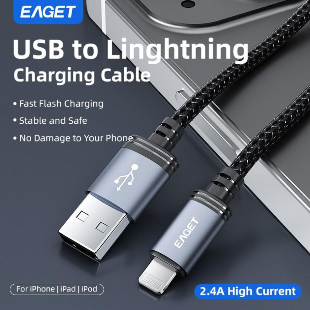 (1M) Usb-a To Lightning Fast Charging Usb Cable For Iphone 14/13/12/12pro/12promax For Ipad Airpods