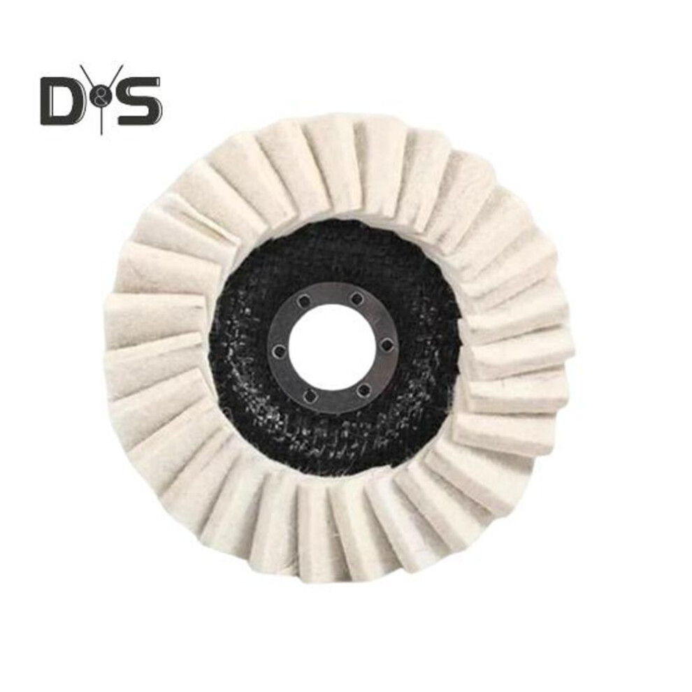 (as the picture, 4.5inch 1pc) 1/2/5pcs 4.5 Inch/5 Inch Wool Felt Flap Polishing Disc Wool Round Polishing Buffing Wheel Pad For Metal Marble Stone Furniture Car Wax