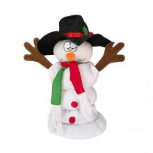 Singing And Dancing Snowman Plush Toy Musical Santa Claus Doll with Christmas Songs for Kids Rocking Snowman Decoration Qinghai