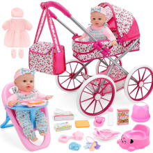 Baby Doll Play Set, Baby Doll Accessories with 12-inch Doll