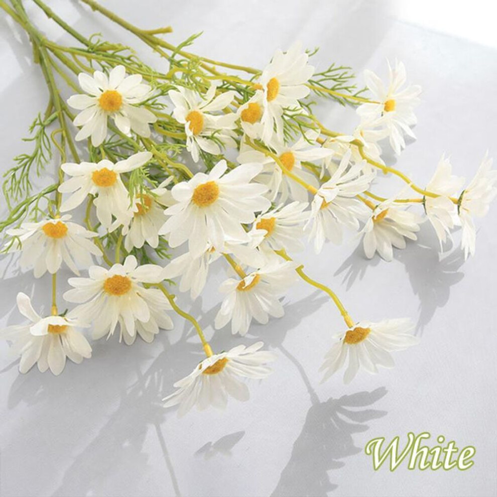 (white, 1Pc) 1pc Plants Accessories 5 Heads Silk Daisy Artificial Flowers Bridal Bouquet Home Ari