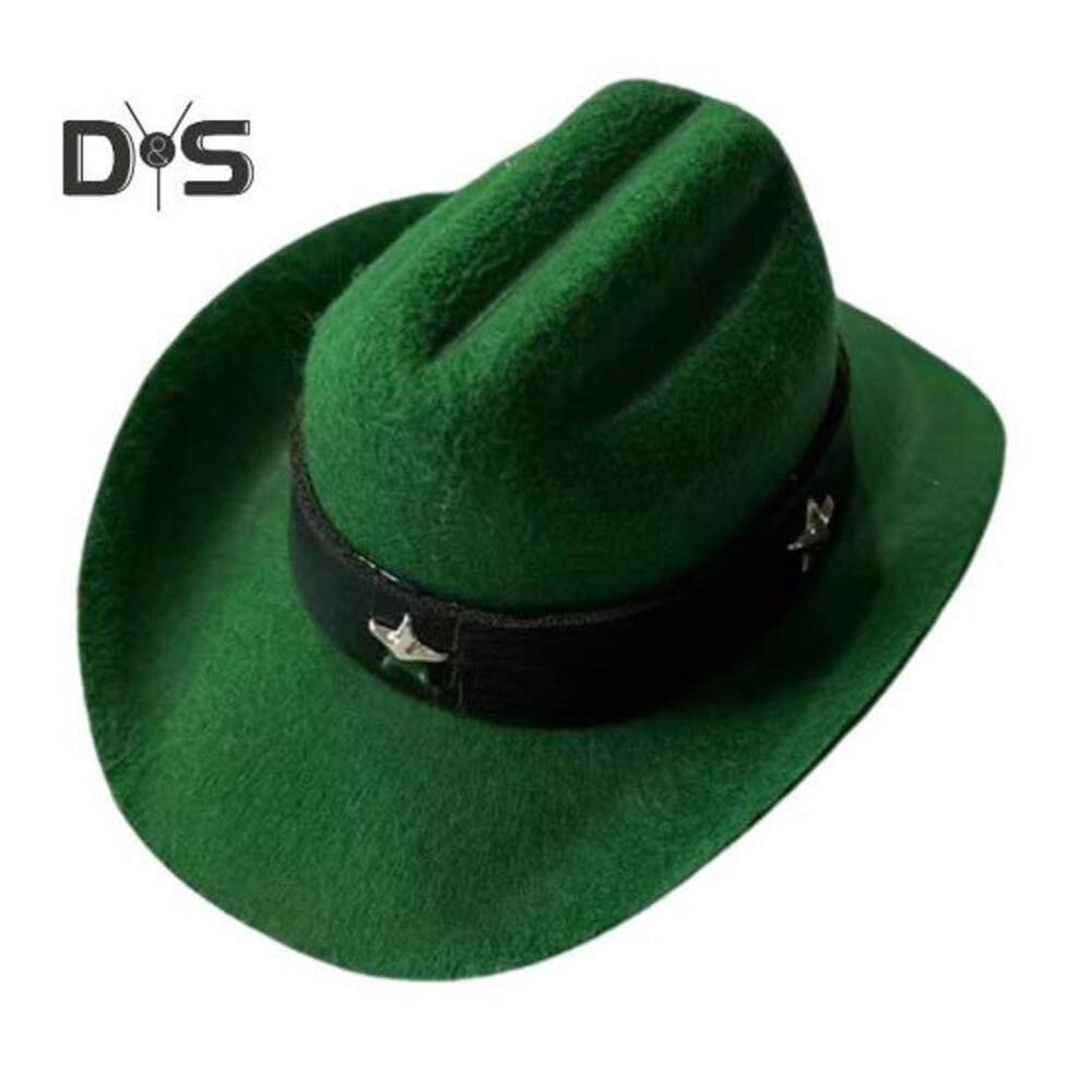 (green, S) Pet Cowboy Hat Adjustable Mini Cat Cowboy Costume Accessory With Chin Strap For Halloween Christmas Parties