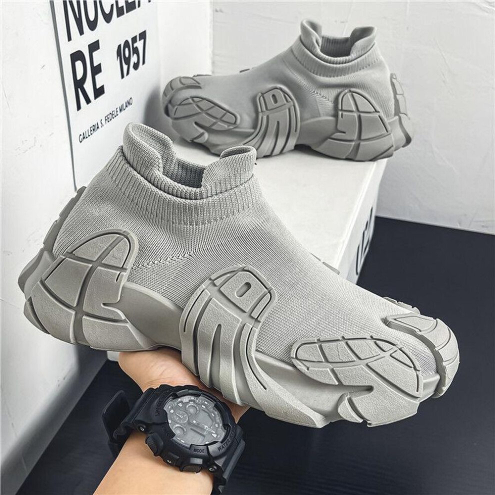 (gray, 42) Socks And Shoes 2025 Summer Walking New Casual Sports Soft Sole Casual Shoes Large Size Men's Shoes Pedals Light And Breathable