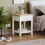 Vida Designs (White & Oak) Arlington 1 Drawer Oak Bedside Storage Table 1