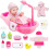 Baby Doll Bath Play Set, Real Water Faucet Function & Accessories 1