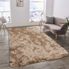 (120cm x 170cm (4ft x 5ft 8")_Area Rug, Tye Dye Beige) Nonslip Shaggy Fluffy Rugs Soft Extra Large Living Room Bedroom Carpets