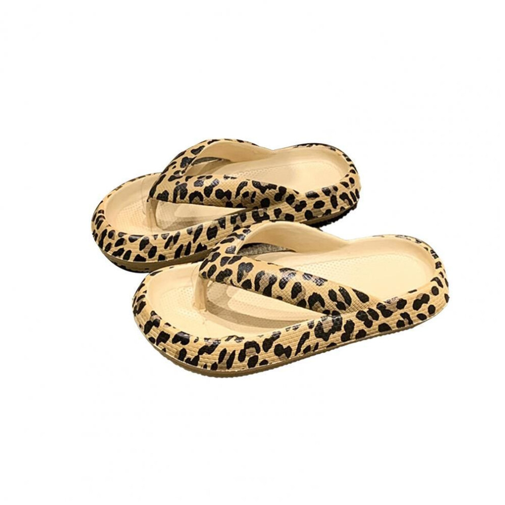 (khaki, 44-45) 1 Pair Great Casual Slippers  Eva Lightweight Beach Slippers  Women Summer Cloud Flip Flops Slides Sandals