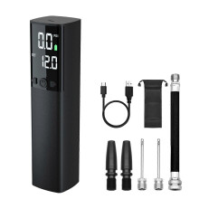 (As show, One size) Electric Ball Pump Smart Digital LCD Display Inflator 18PSI Portable Inflation Pump with LED Flashli