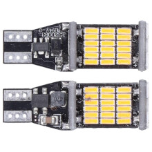 (As show, One size) 2pcs Car LED Bulb Reversing Parking Lights Repair Maintenance Automobile Component for T15 W16W Mode