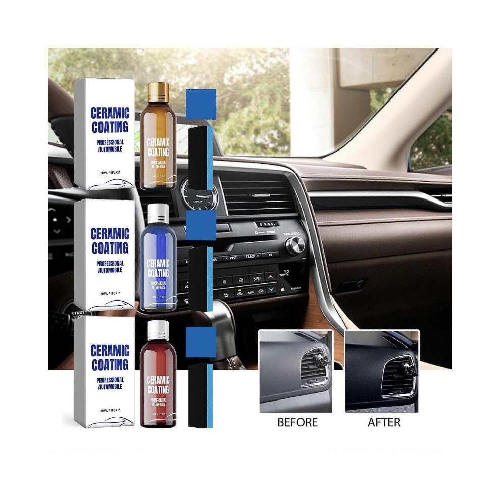 (30Ml -3Pcs, 3 Colors) Ceramic Coating For Cars, Nano Coating Kit Super Ceramic Car Coating Hydrophobic, Car Paint Protection High Gloss Vehicle Ceram 5004229878759