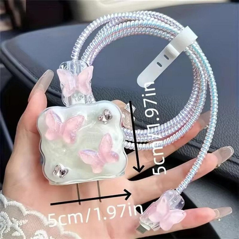 Butterfly Charger Protective Case For iPhone 18W/20W Fast Charging Cable Data Anti-break Charger Protective Rope