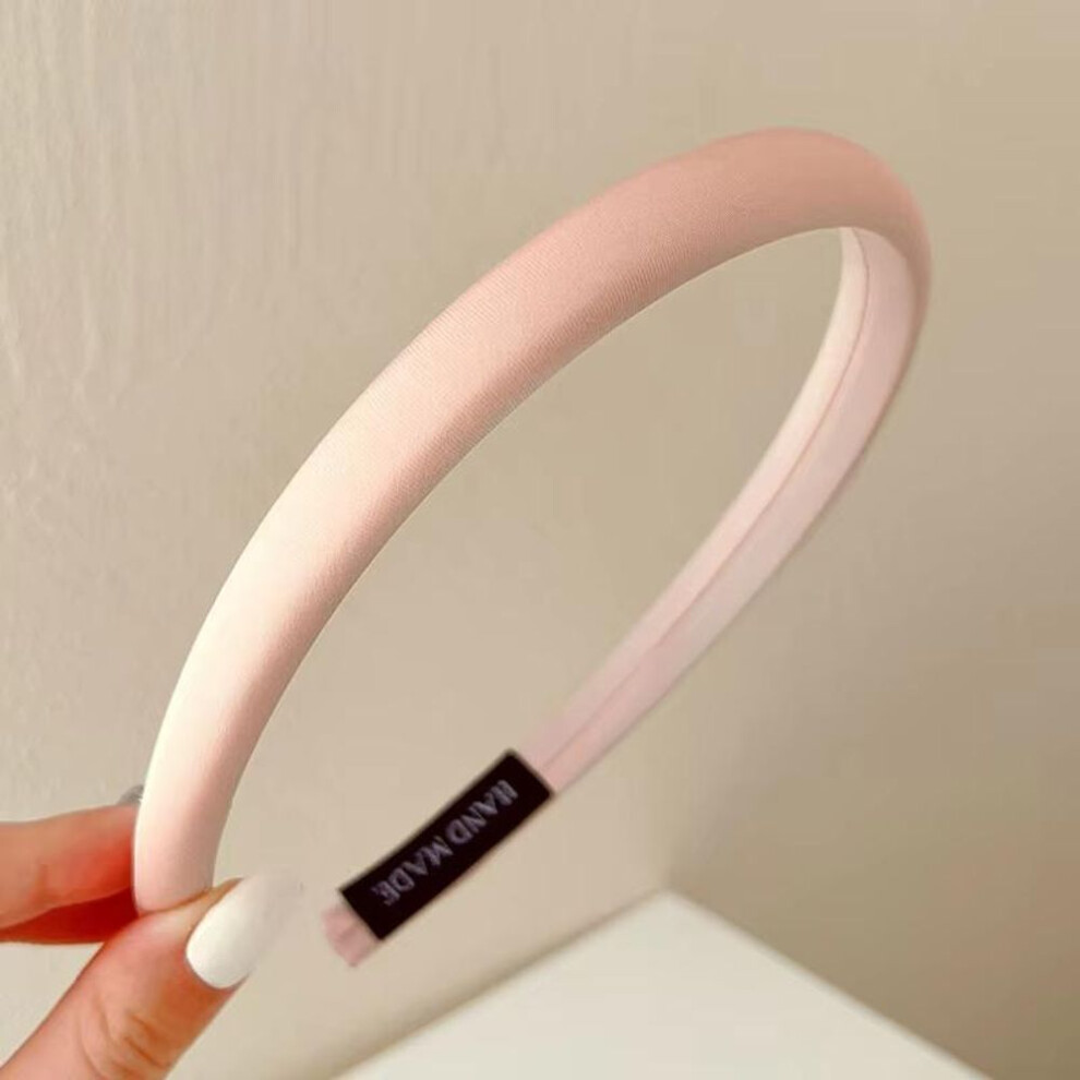 (pink) New Glossy Thin Hairband For Women Lady Sweet Candy Colors Thin Headband Hair Hoop Jk Korean Girl Headdress Hair Accessories