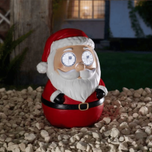 25cm Battery Operated Outdoor Blinkin' Santa Christmas with White LEDs & Timer Function