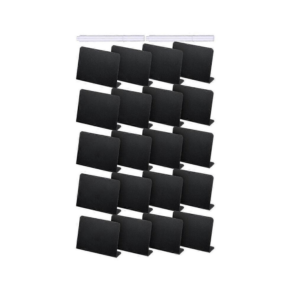 20pcs 4 X 3 Inches Mini Chalkboard Table Tent Sign Chalkboard Buffet Tags Food Label for Party Tabl