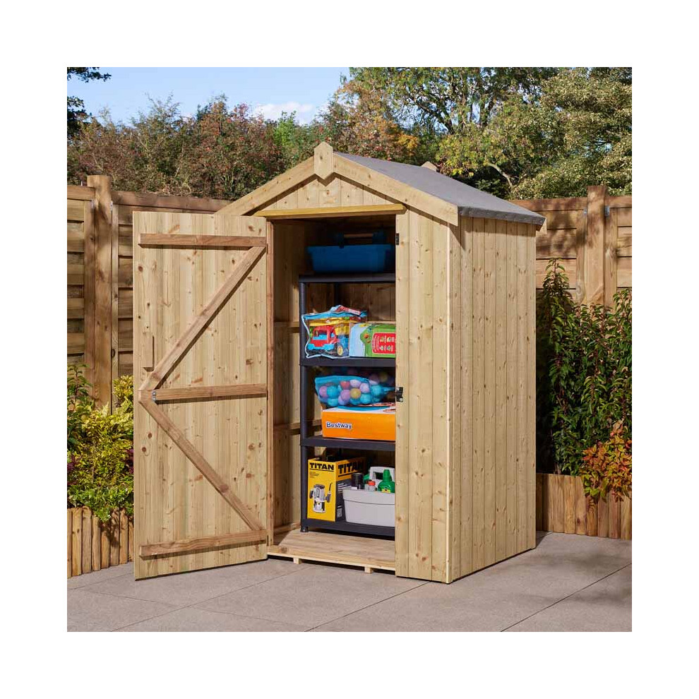 4 x 3 Heritage Shed - Pressure Treated Timber - L97.5 x W131 x H195.5 cm