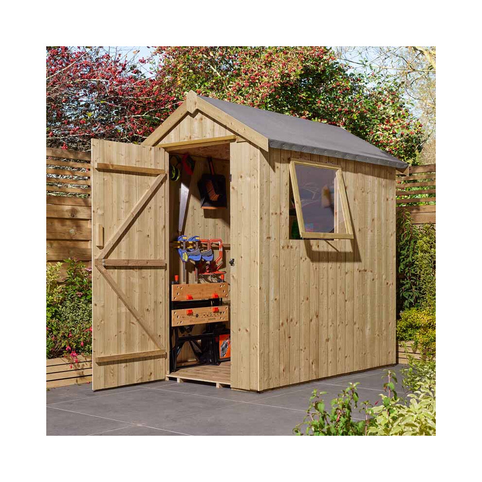 6 x 4 Heritage Shed - Pressure Treated Timber - L189 x W140 x H214 cm