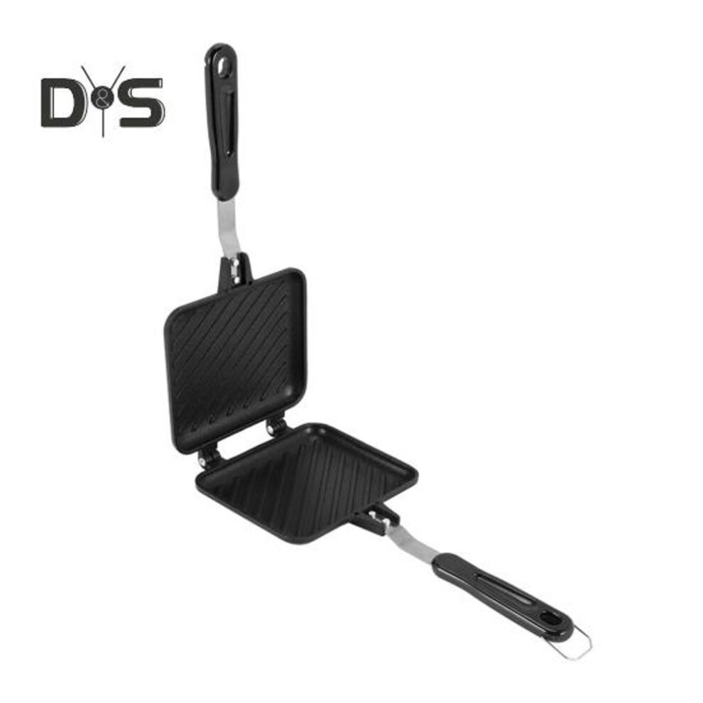 Sandwich Waffle Maker Nonstick Aluminum Flip Pan Double-sided Steak Grilling Pan Kitchen Gadget For Waffles Steaks Desserts