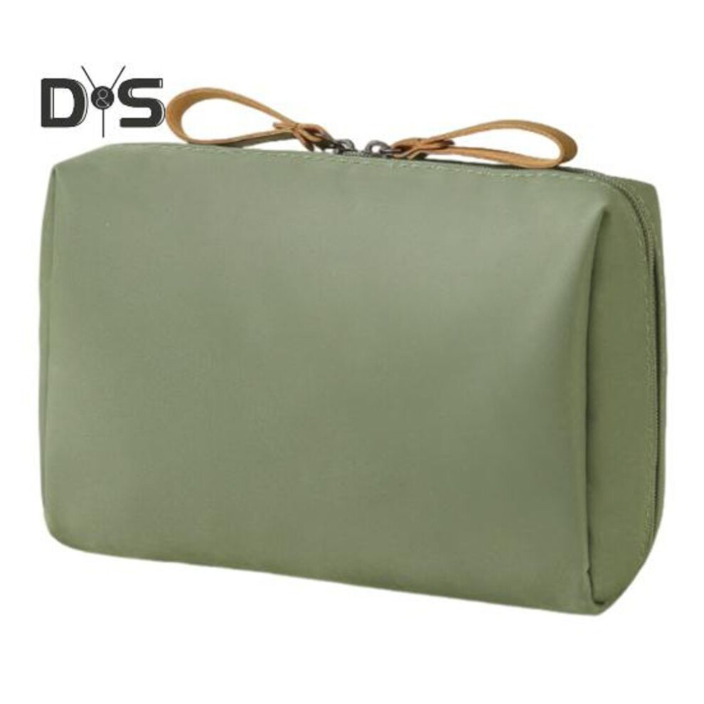 (green) Portable Storage Bag Makeup Organizer Zipper Closure Large Capacity Waterproof Travel Makeup Pouch For Women