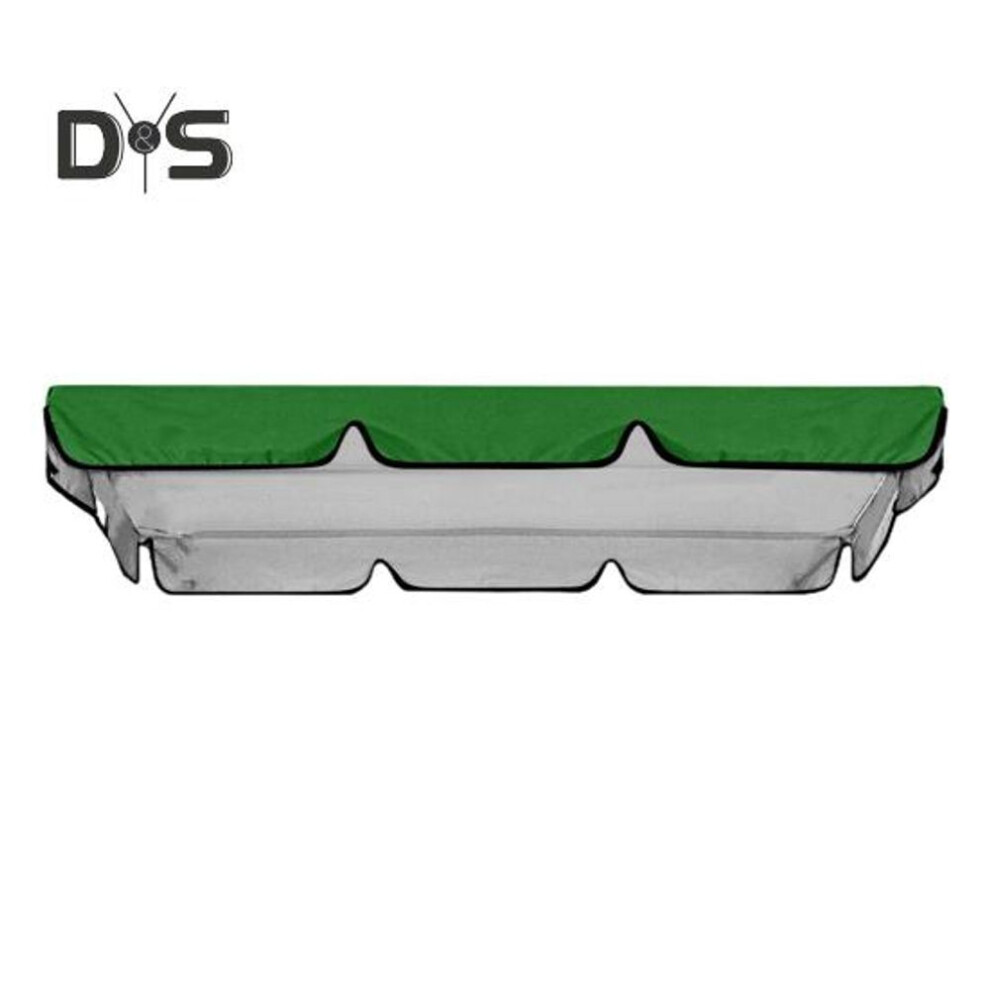 (dark green, M) Swing Chair Canopy Replacement Waterproof Anti-UV 2-3 Seater Swing Chair Top Cover Outdoor Garden Porch Patio Swing Seat Sun Shade Awning