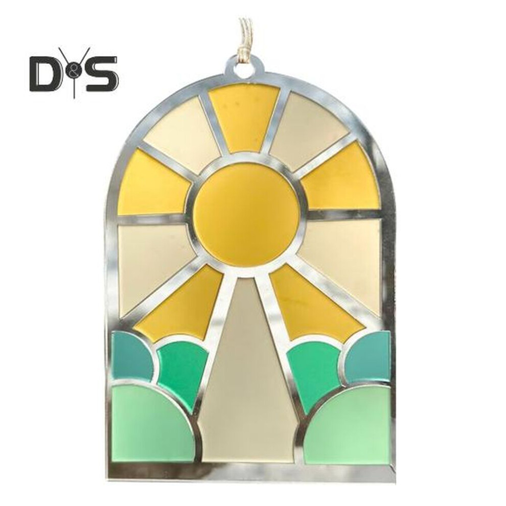 (as the picture, 1pc) 1/2/3pcs Puzzle Suncatcher Diy Window Art Kit Handmade Hanging Sun Catcher Ornament For Home Window Decor