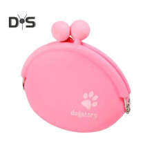 (pink) Silicone Dog Treat Pouch Puppy Snack Bag Fanny Pack with Clip Portable Dog Food Carrier Holder for Outdoor Training