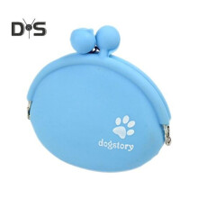 (blue) Silicone Dog Treat Pouch Puppy Snack Bag Fanny Pack with Clip Portable Dog Food Carrier Holder for Outdoor Training