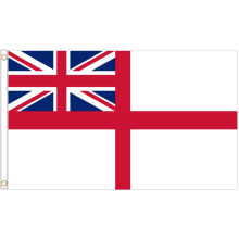 (8' x 5' - 240cm x 150cm) British Royal Navy White Ensign Polyester Flag