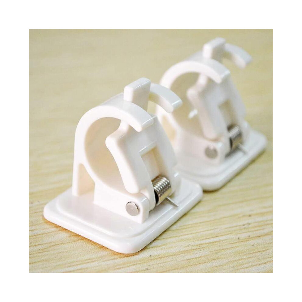 8 pcs Curtain Rod Holder - Self Adhesive Wall Hooks for Curtain Rod Bracket Pole,Towel Rod - Drapery Hook Holders