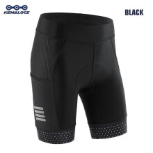 (XS, black) KEMALOCE Cycling Shorts Women Black&Pink Stretch Bicycle Shorts M-XL Quick Dry Reflective Female Lady Bike Shorts