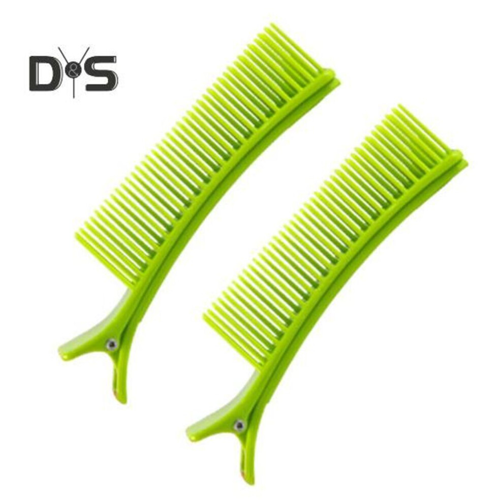 (yellow, L) 2pcs Hair Styling Sectioning Clip Professional Non-slip No-trace Hair Parting Comb Duck Billed Hair Clip Home Salon Women Hair Cutting Clip