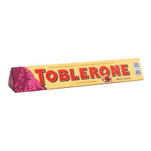 Toblerone Fruit & Nut Swiss Milk Chocolate 100g - Honey Nougat, Almonds & Raisins, Perfect Gift