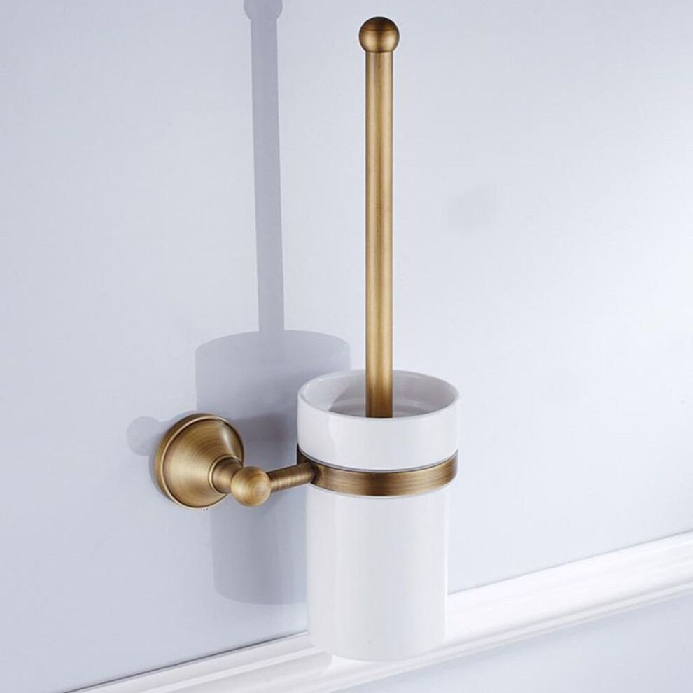 Copper Toilet Brush  Bathroom Cleaning Brush Holder With Hardware Vintage Bathroom Pendant
