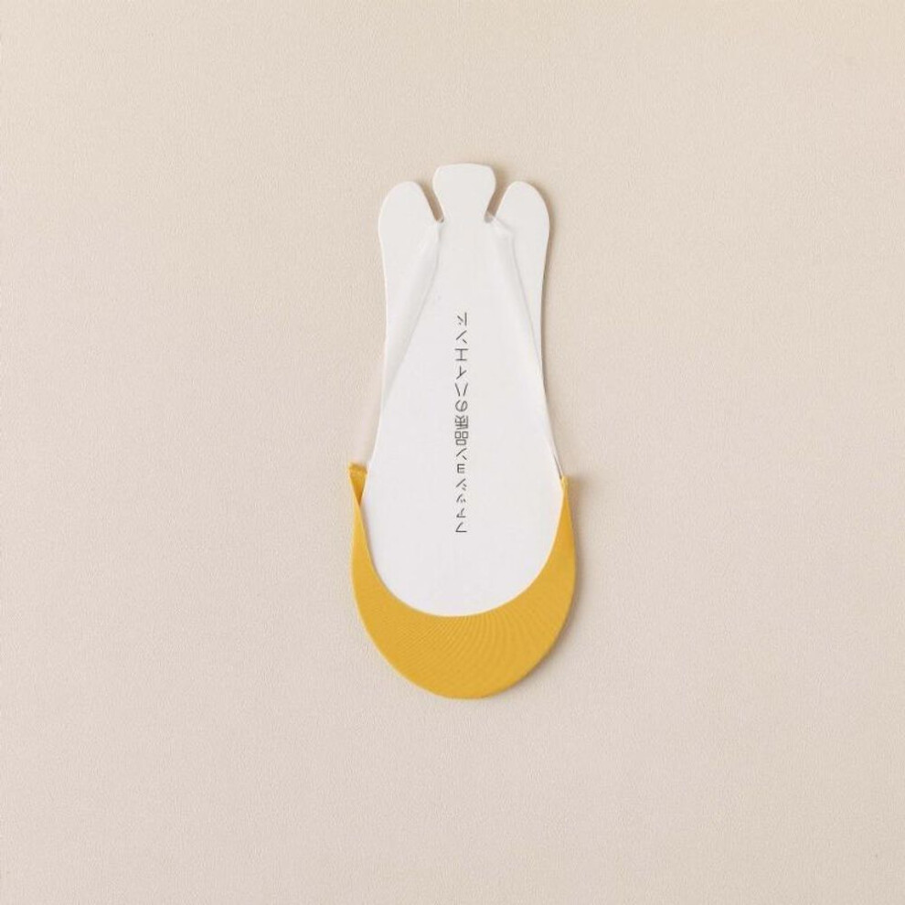 (yellow, 35-39) Half Palm Cotton Sling Socks for Women High Heeled Sandals Summer Boat Socks Shallow Mouth Non-Slip Invisible Socks