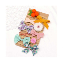 Baby Girl Headbands and Bows, Newborn Infant Toddler Nylon Hairbands Hair Accessories(10 pcs)