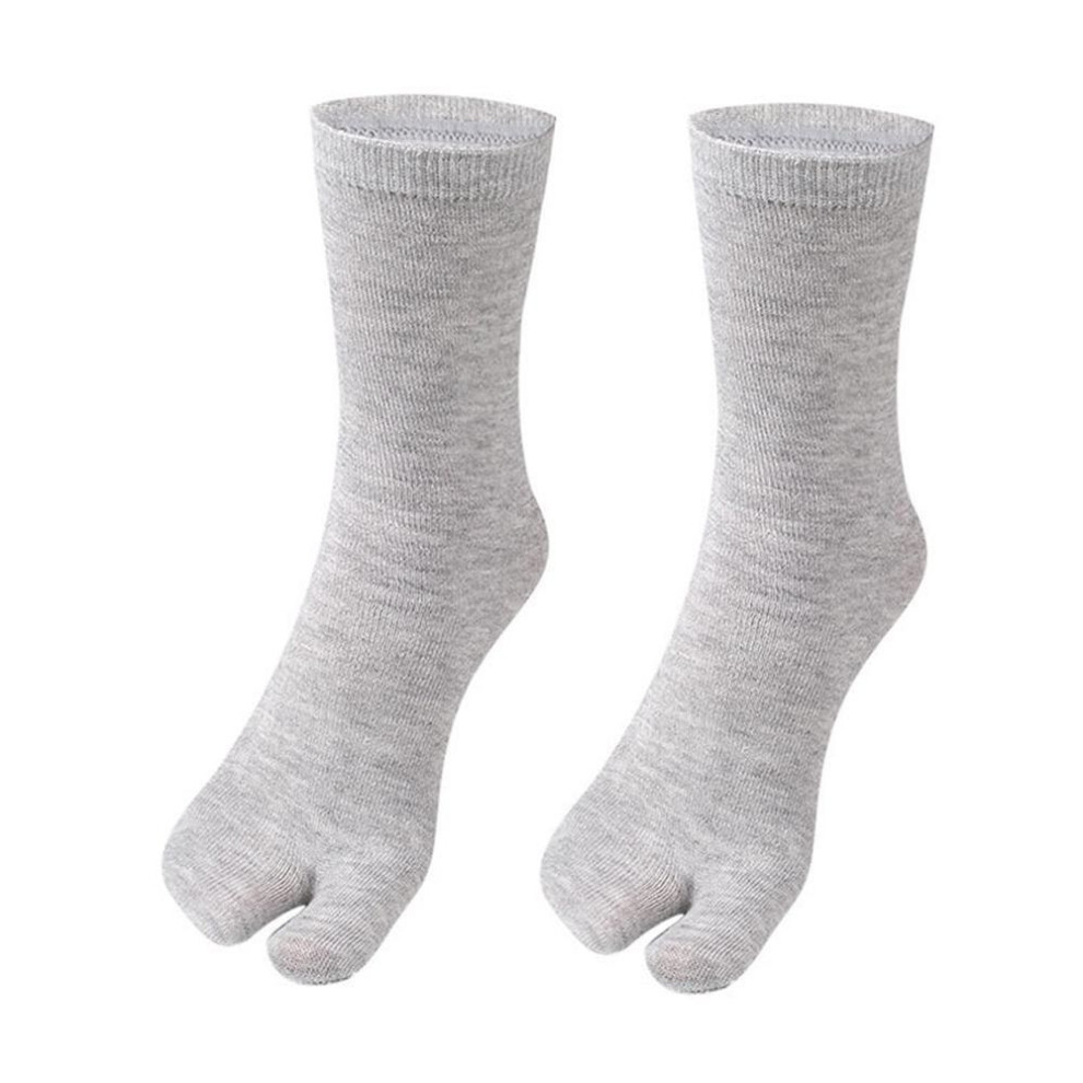 (grey, 1 pairs) 1-10Pair Japanese Style Tabi Toe Socks for Men Women Summer Fiber Two Finger Socks Kimono Flip Flop Sandal Split Tabi Toe Sock