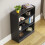 Vida Designs (Black) Cambridge 3 Tier Wide Low Bookcase Storage Shelf 5