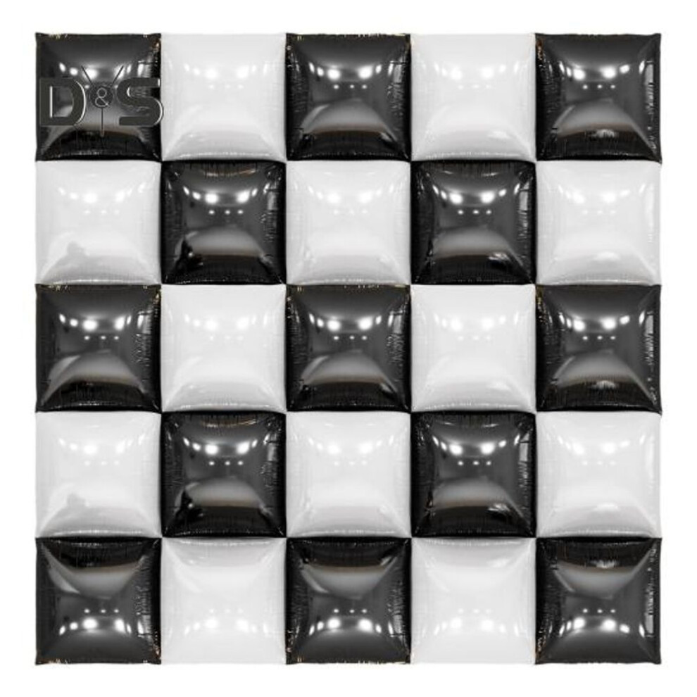(as the picture, B) 25Pcs Square Foil Metallic Balloons Double Sided Balloon Wall Tunnel Wedding Graduation Backdrop Arch Garland Kit for Birthday Party