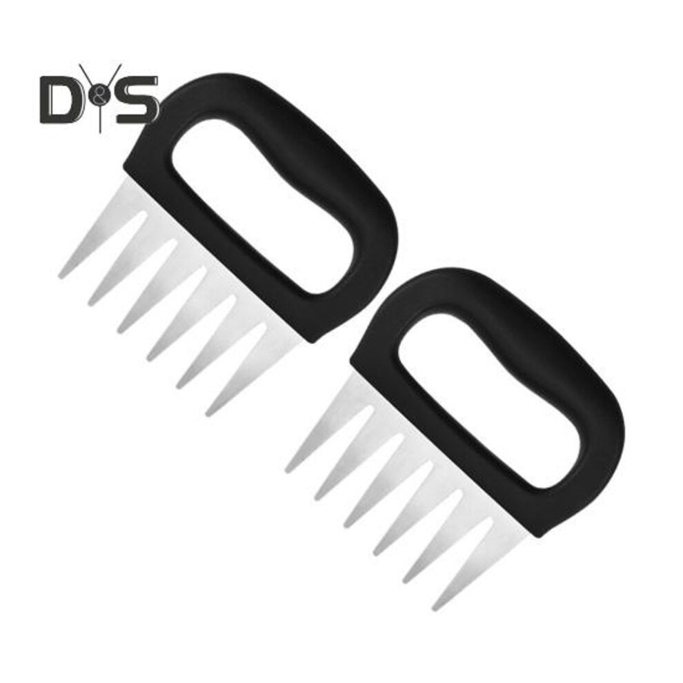 1 Pair Stainless Steel Meat Shredder Claws 7-claw Design Food Shredding Utensils For Faster Shredding Non-slip Grip Rust-resistant Pork Beef Poultry
