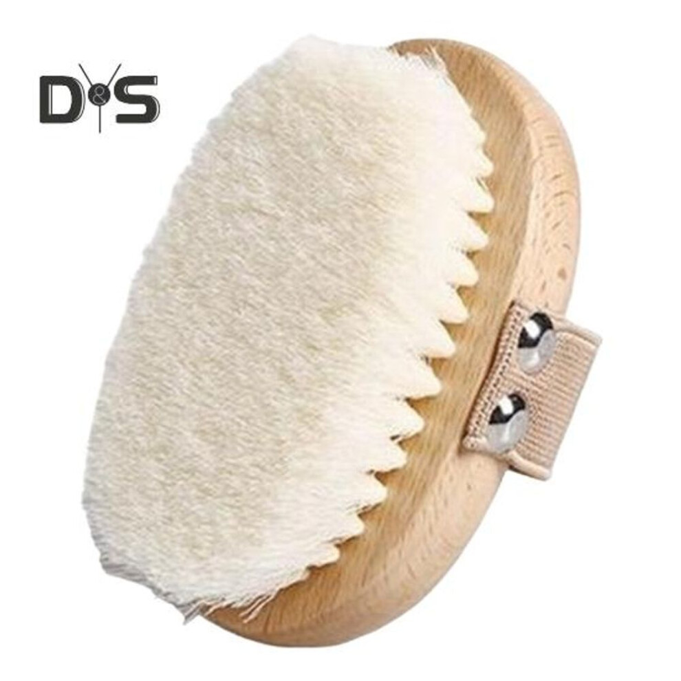 Bath Brush with Beech Wood Handle Soft Nylon Bristles Gentle Exfoliation Hanging Design Shower Brush Bath Accessories
