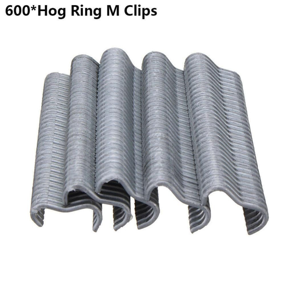 (as the picture, Hog Ring M Clips) Dys Tool Shop Ring Pliers Or 600pcs M Clips Staples Anti-slip Handle Metal Hand Tool