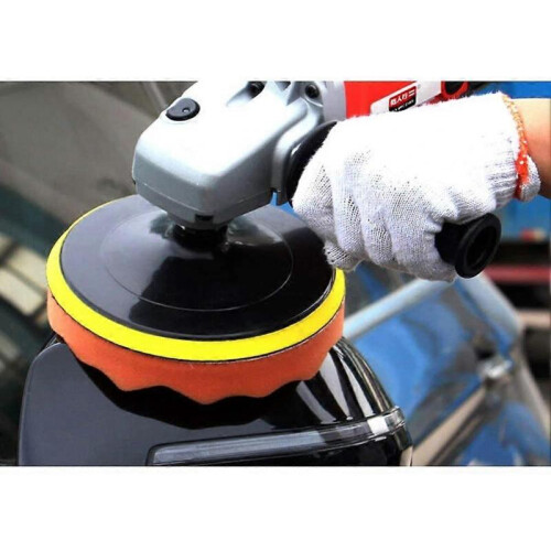 7pcs 7in Sponge Buffing Waxing Buffing Compound Car Kit + M14 Adapter Kit Drill Bit(7 in) 2