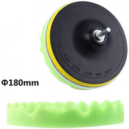 7pcs 7in Sponge Buffing Waxing Buffing Compound Car Kit + M14 Adapter Kit Drill Bit(7 in) 1