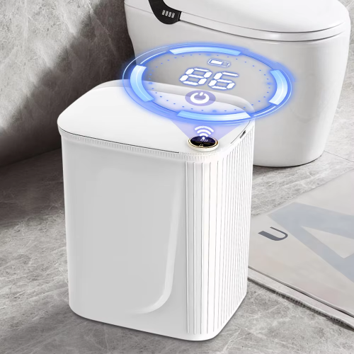 20L Smart Sensor Trash Can With Display Type-C Recharging Automatic Wastebin 1