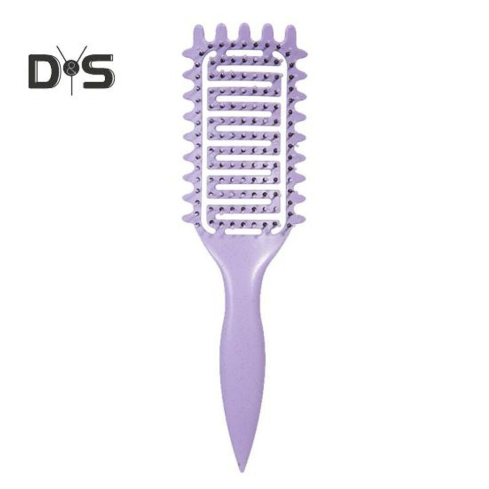 (purple) Curl Defining Hair Brush Vented Scalp Massage Air Cushion Comb Curly Hair Shaping Styling Detangling Brush Women Hairdressing Tool