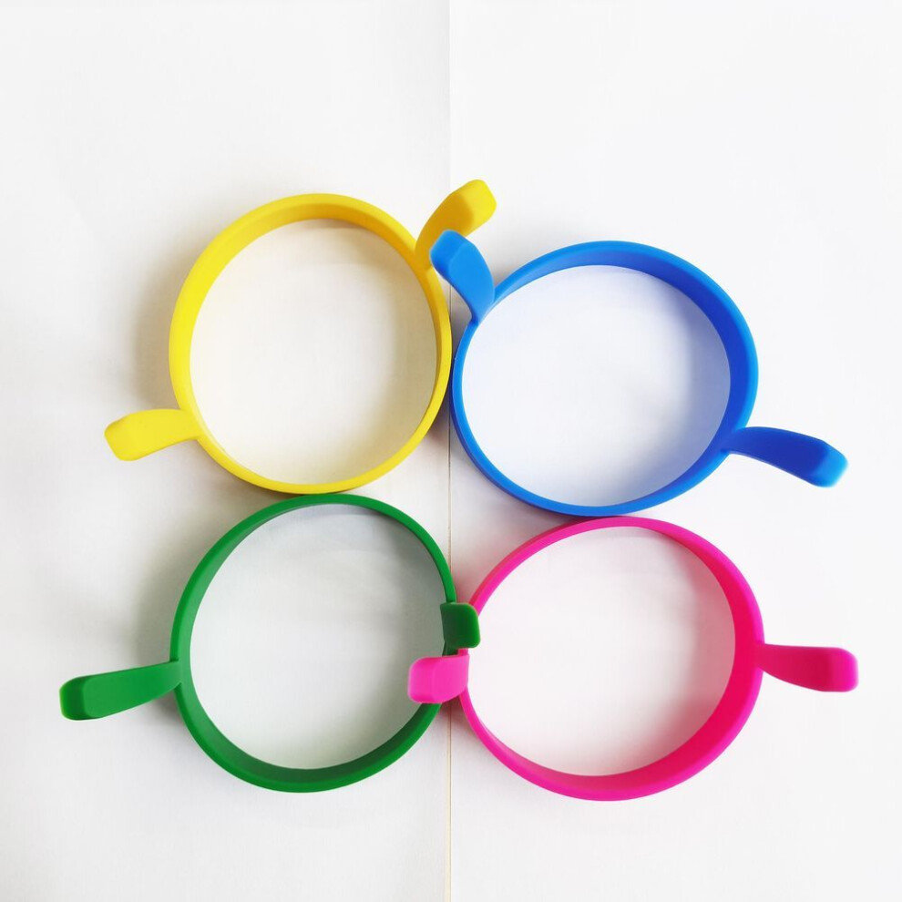 Silicone Egg Poach Rings 4pcs- Kitchen Cooking Tool for Fried, Oven Poaching, and Pancake Making
